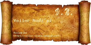 Veiler Noémi névjegykártya